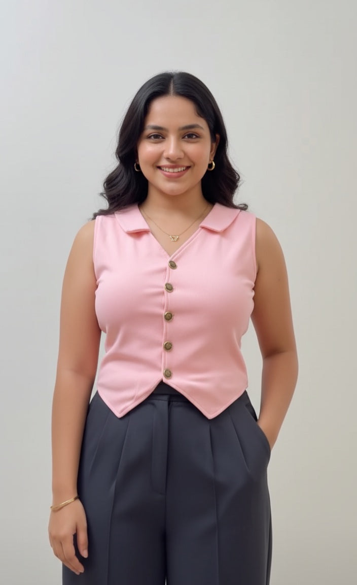 Vest Style Basic Tops