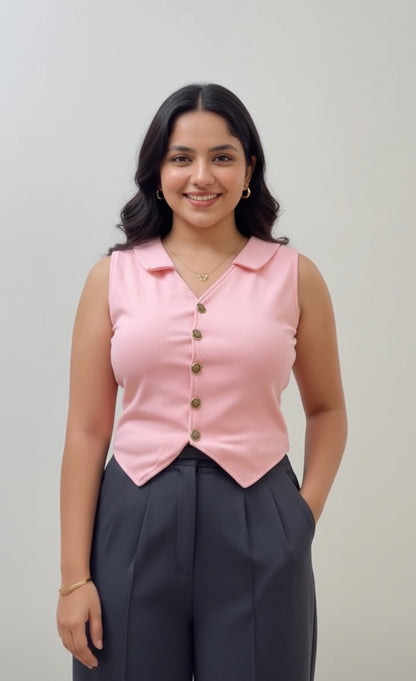 Vest Style Basic Tops