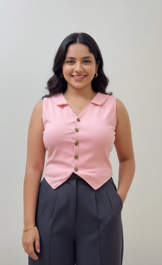 Vest Style Basic Tops