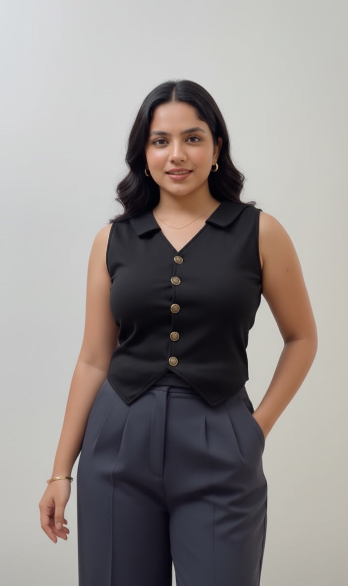 Vest Style Basic Tops