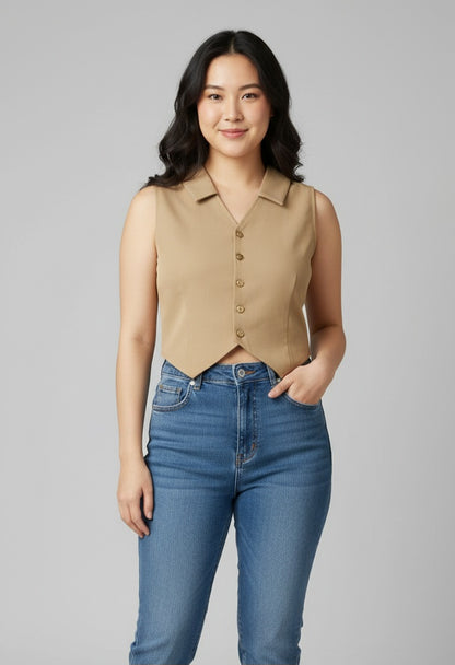 Vest Style Basic Tops