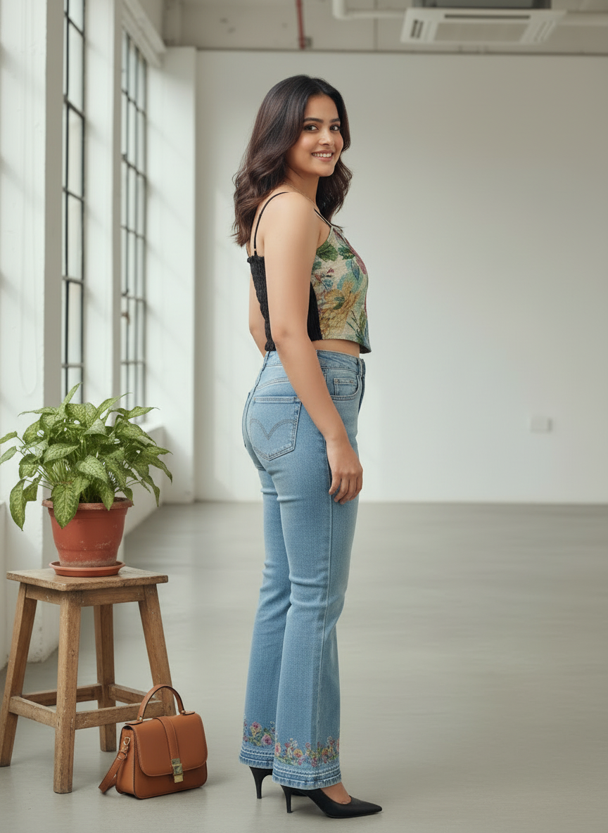 Floral Sphagetti Padded Top