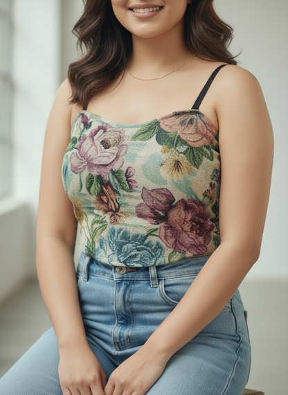 Floral Sphagetti Padded Top