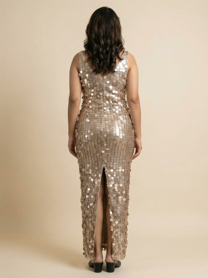 Ring Sequined Long Maxi