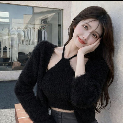 CloudSoft Fuzzy Knit 2 Pc Set