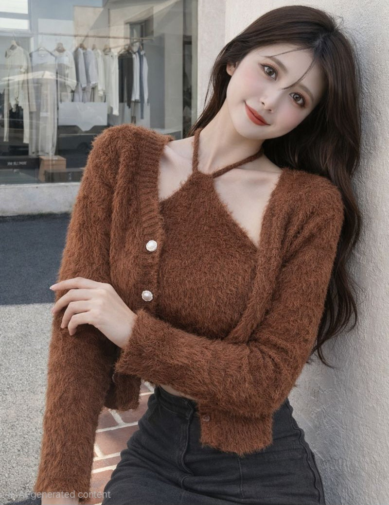 CloudSoft Fuzzy Knit 2 Pc Set