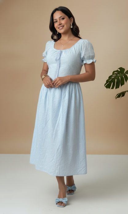 Imported Leila Lace Tie Korean Dress