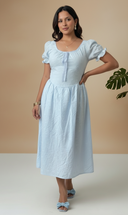 Imported Leila Lace Tie Korean Dress