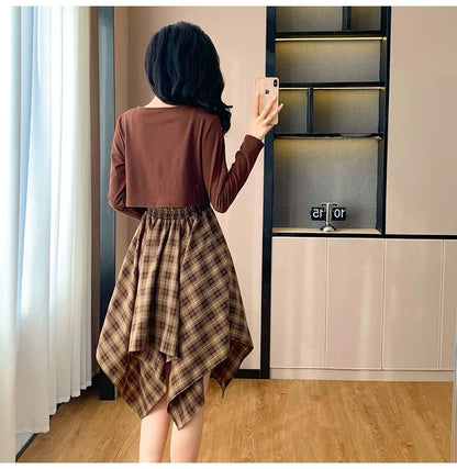 Mia Asymmetric Two Piece With Shrug