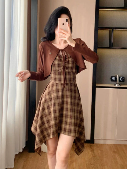 Mia Asymmetric Two Piece With Shrug