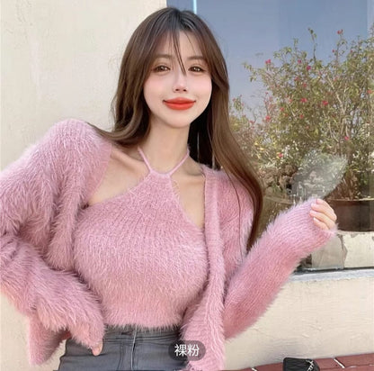 CloudSoft Fuzzy Knit 2 Pc Set