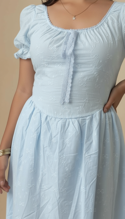 Imported Leila Lace Tie Korean Dress