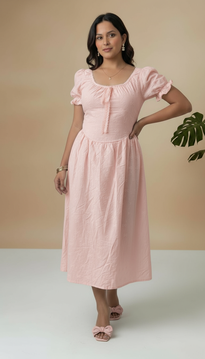 Imported Leila Lace Tie Korean Dress