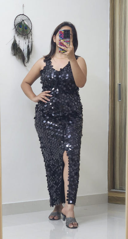 Ring Sequined Long Maxi