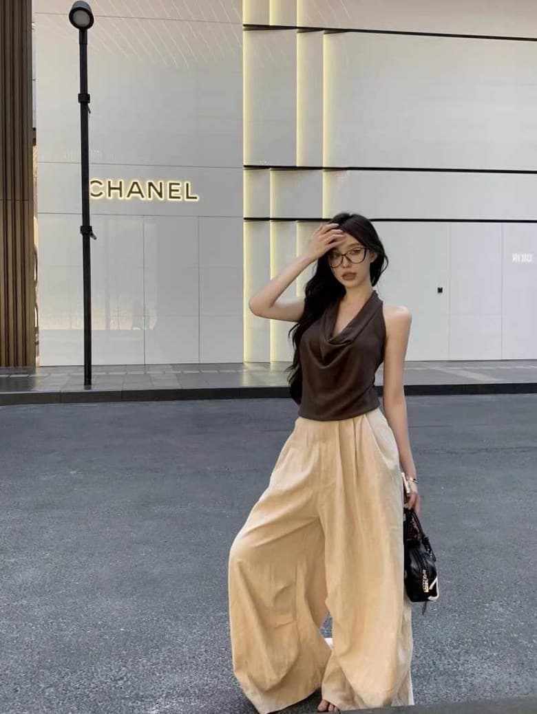 Ziara Luxury Cowl Neck Back Twisted Top