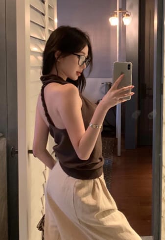 Ziara Luxury Cowl Neck Back Twisted Top