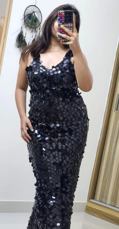 Ring Sequined Long Maxi